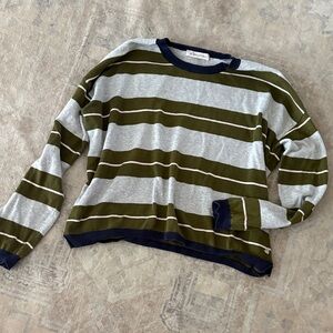 Preppy Stripe Alessandra crew neck sweater
